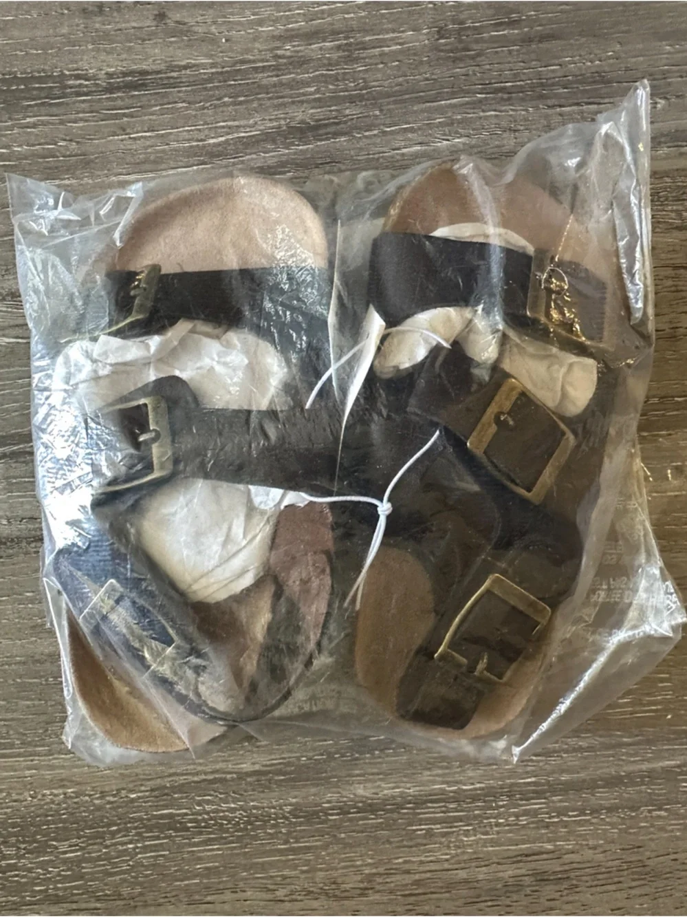 Boys Deep Brown Double-Buckle Cork-Style Sandals - Picture 5 of 6